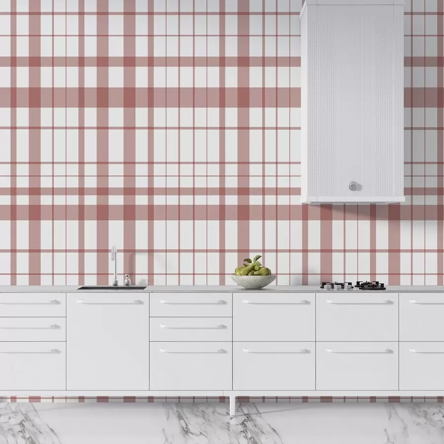 Murales de pared Diseño minimalista a cuadros con líneas finas y rojas sobre fondo blanco, austeridad geométrica. w02852v2 murales de pared Diseño minimalista a cuadros con líneas finas y rojas sobre fondo blanco, austeridad geométrica. w02852v2