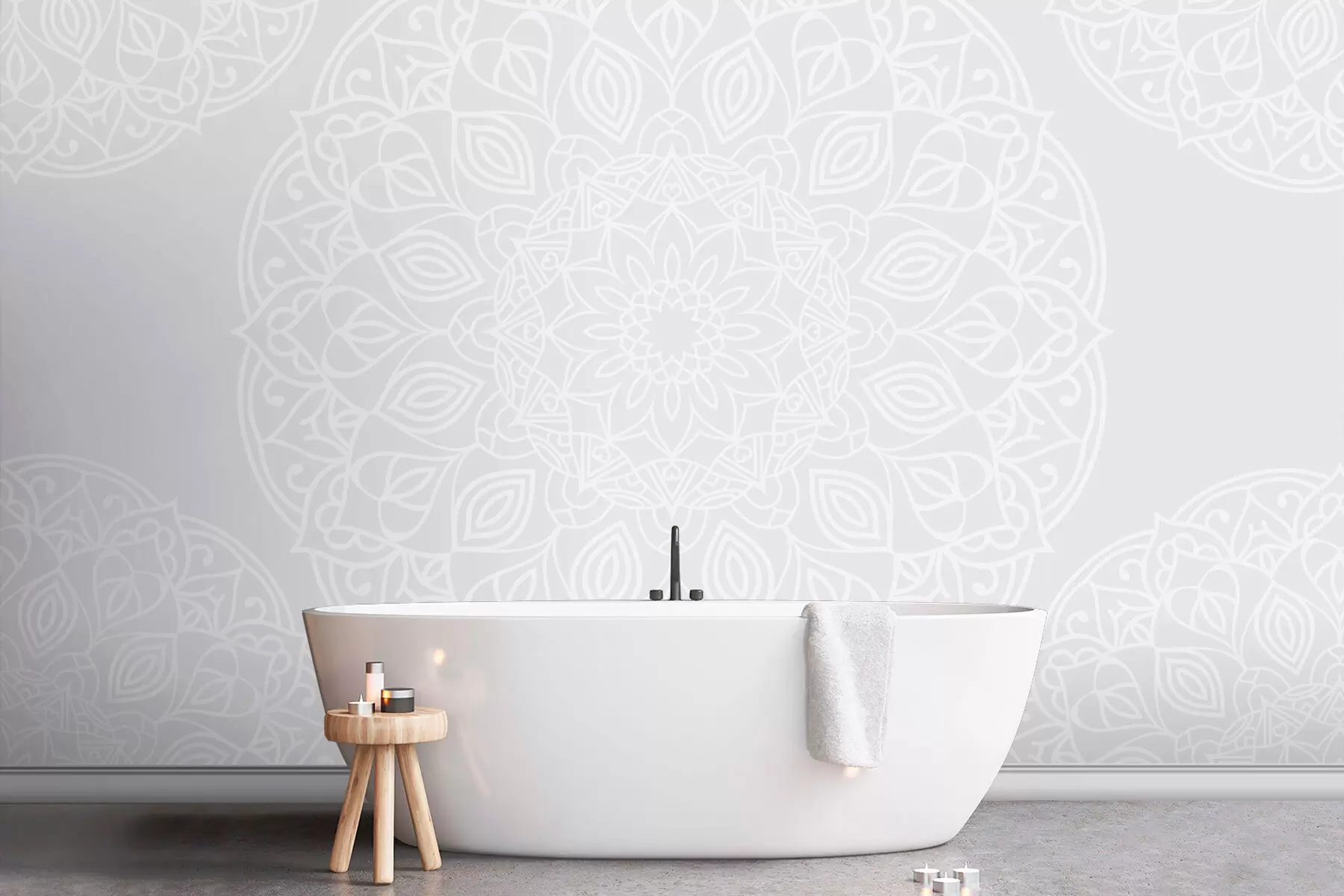 murales de pared Elegante geometría mandala w02832