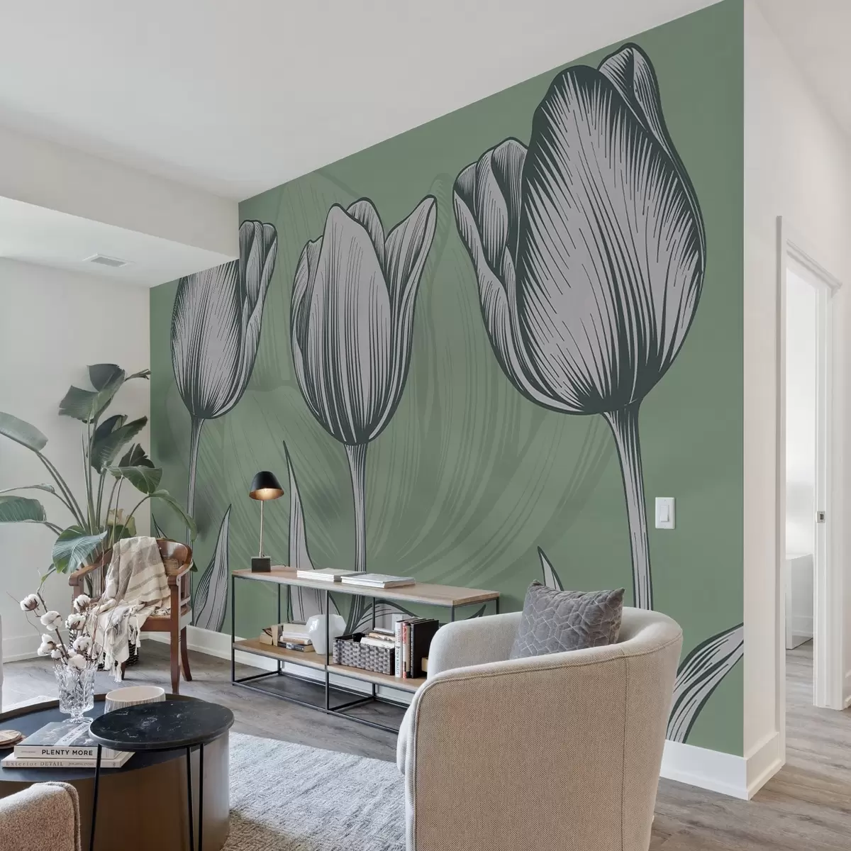 Murales de pared Elegantes tulipanes w02786v1 murales de pared Elegantes tulipanes w02786v1