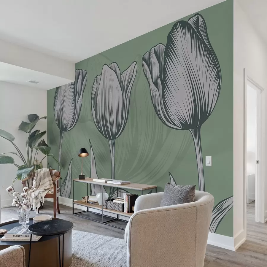 Murales de pared Elegantes tulipanes w02786v1 murales de pared Elegantes tulipanes w02786v1