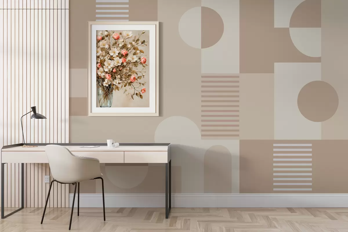 murales de pared Formas geométricas en colores pastel w02916v1