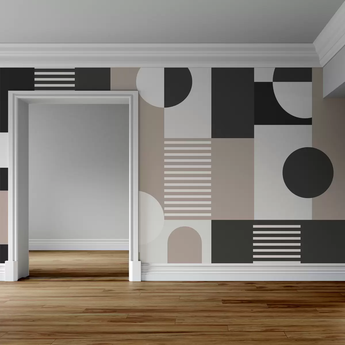 murales de pared Formas geométricas en colores oscuros w02916v3