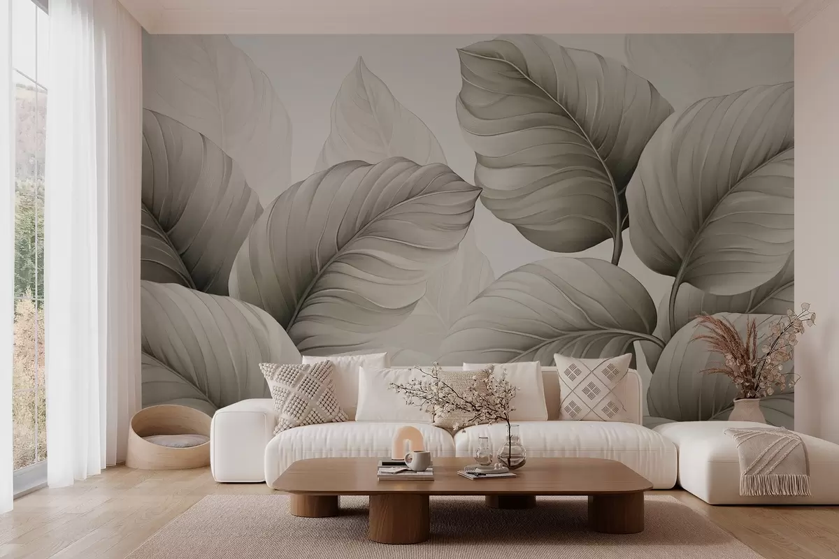 murales de pared Hojas grandes w02944