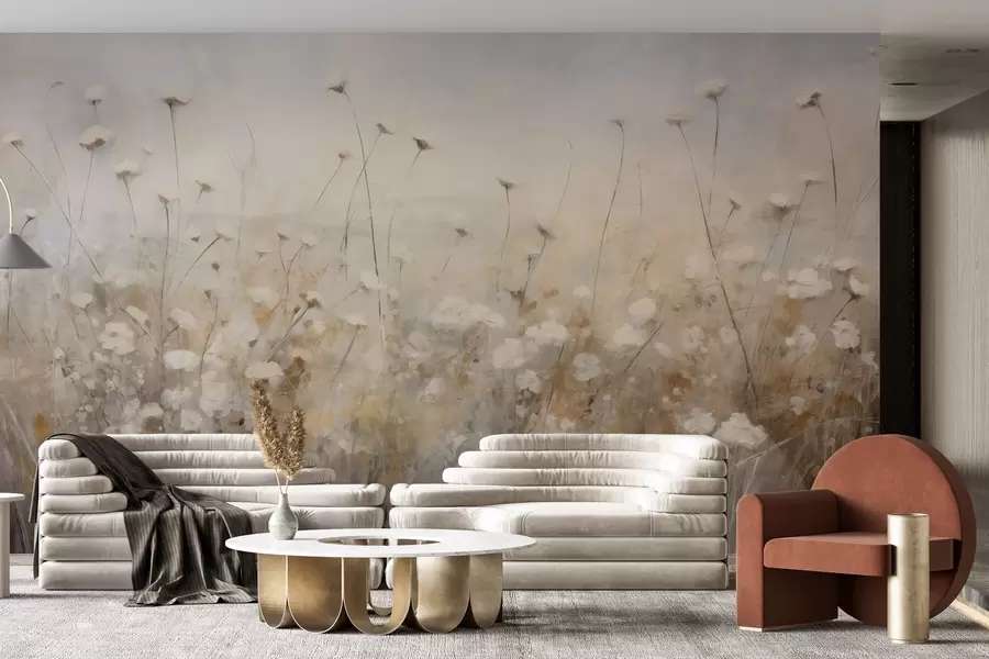 Murales de pared Muro de hormigón con flores en estilo grunge w02972 murales de pared Muro de hormigón con flores en estilo grunge w02972
