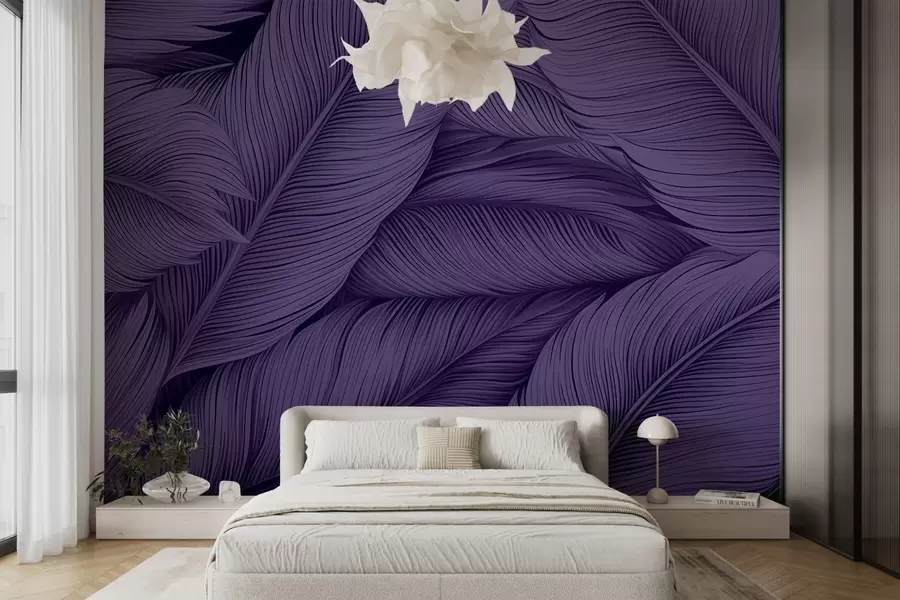 murales de pared Plumas grandes pintadas w02973v3