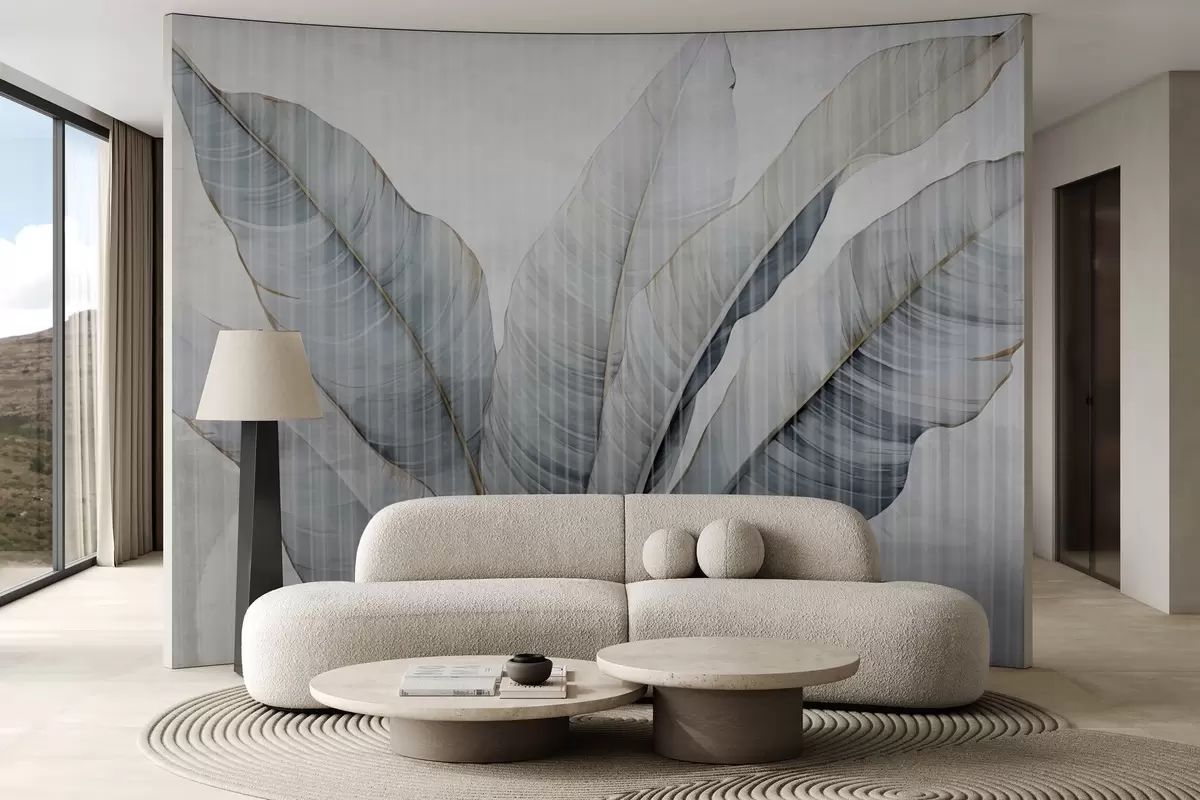 Murales de pared Hojas grandes en la pared w02982 murales de pared Hojas grandes en la pared w02982