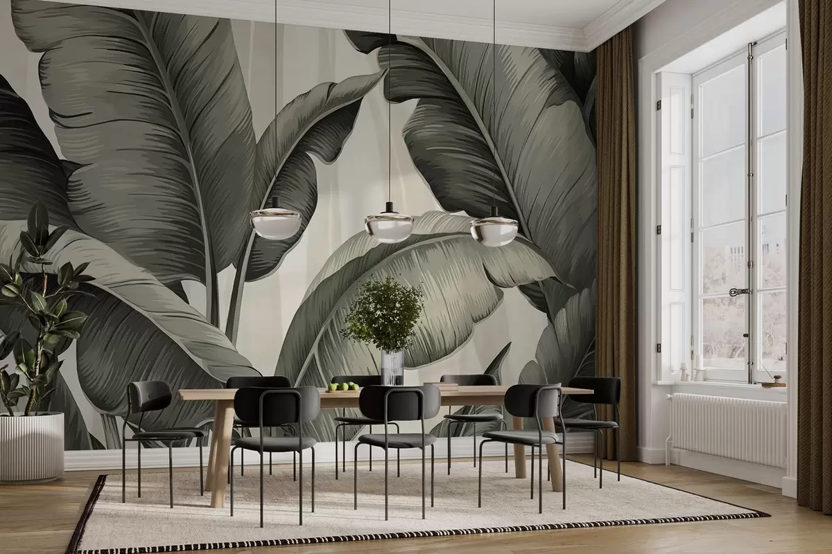 murales de pared Hojas tropicales w02984