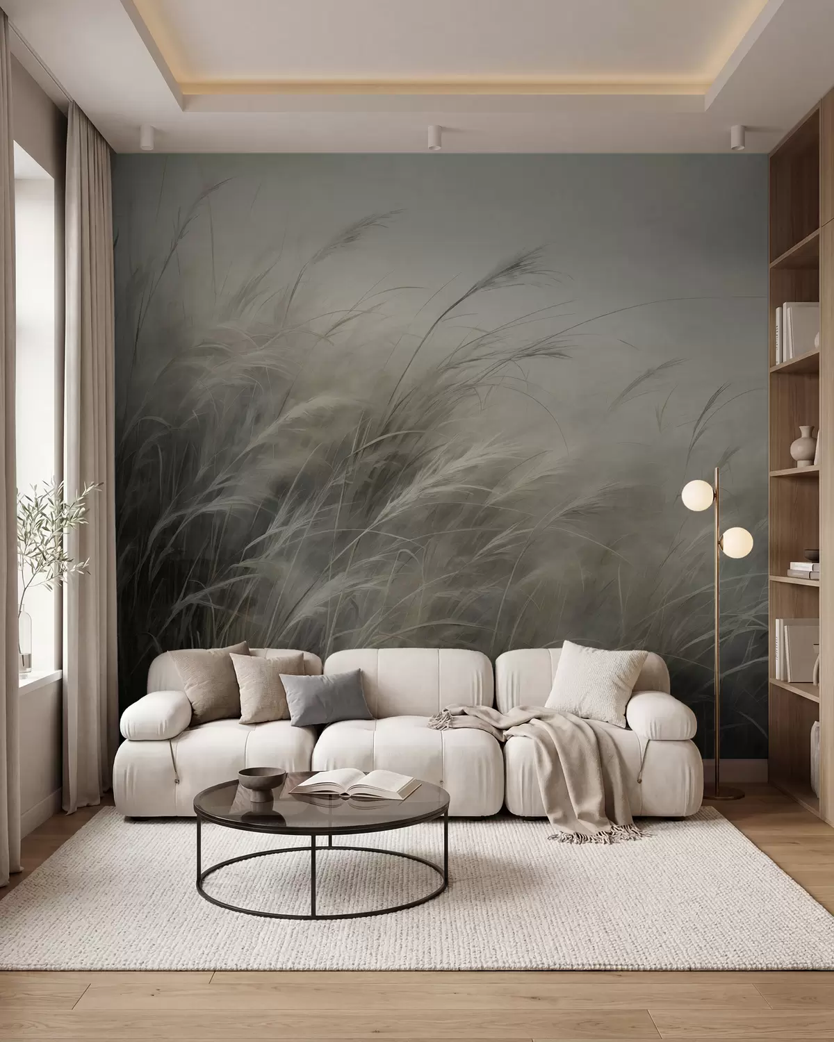 murales de pared Prado al viento en arena w02985