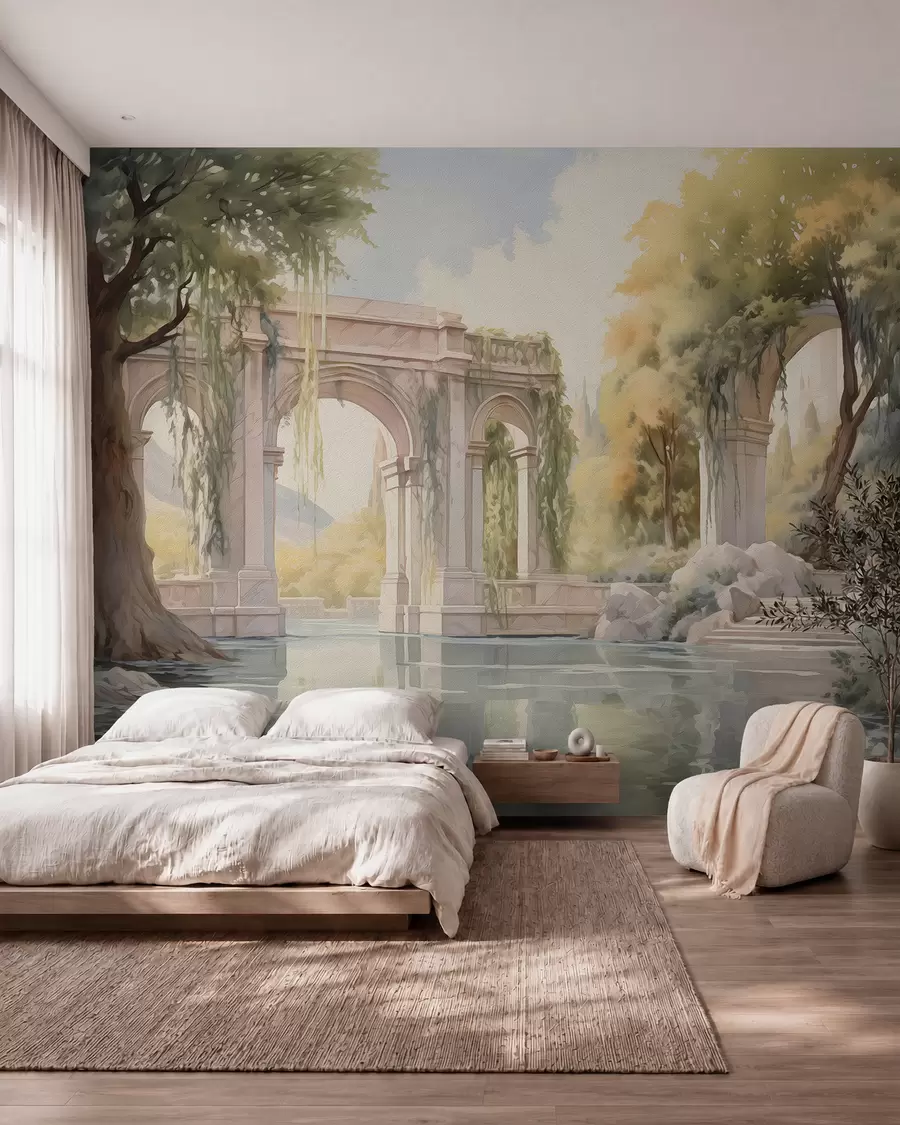 murales de pared Paisaje pintado al óleo w02989