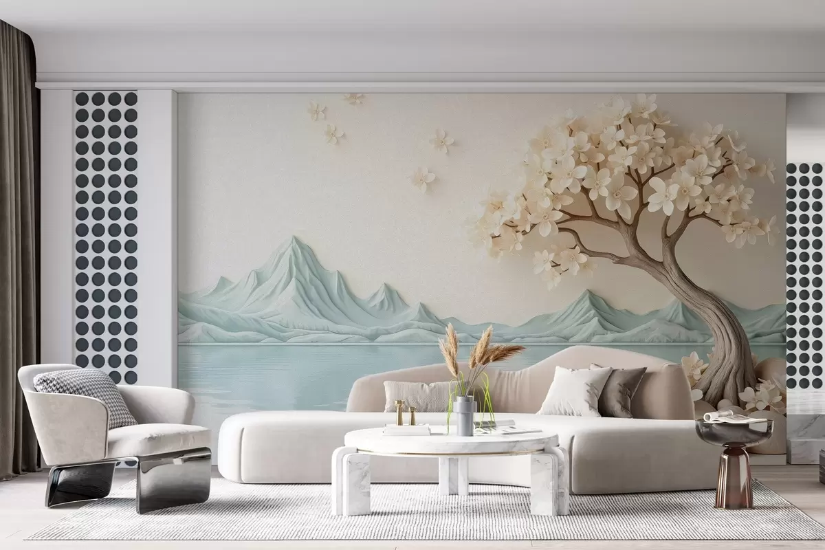 murales de pared Árbol pintado w02991