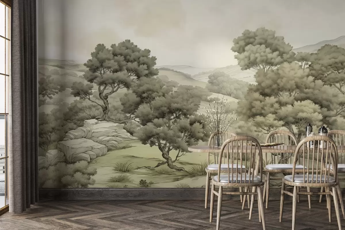 murales de pared Paisaje pintado w02992