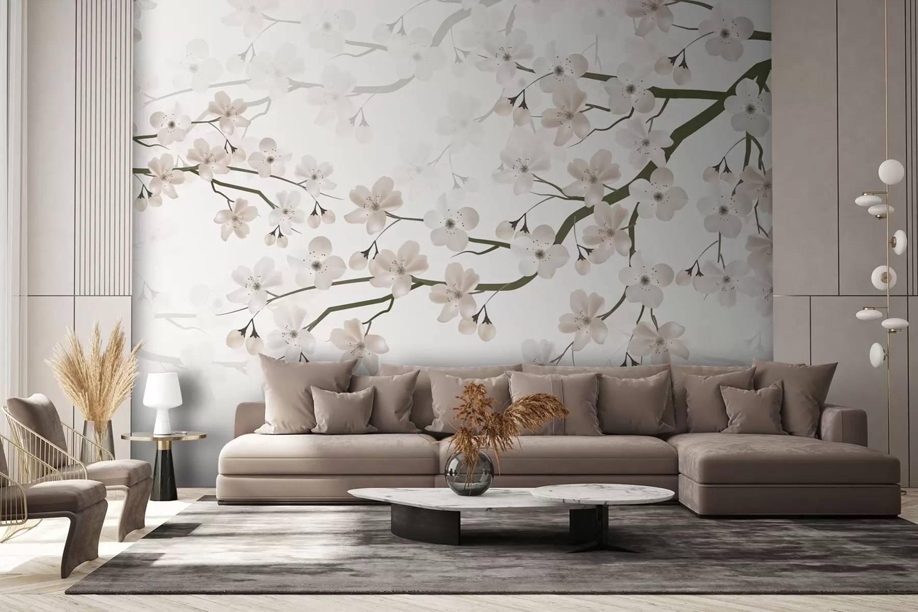 murales de pared Ramas con flores w03097v1