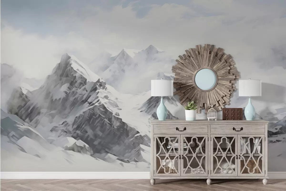 murales de pared Montañas nevadas w03125