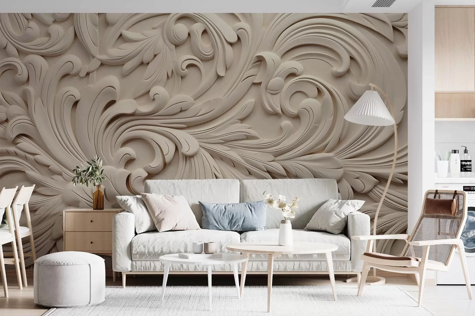 murales de pared Imitación de bajorrelieve w08788