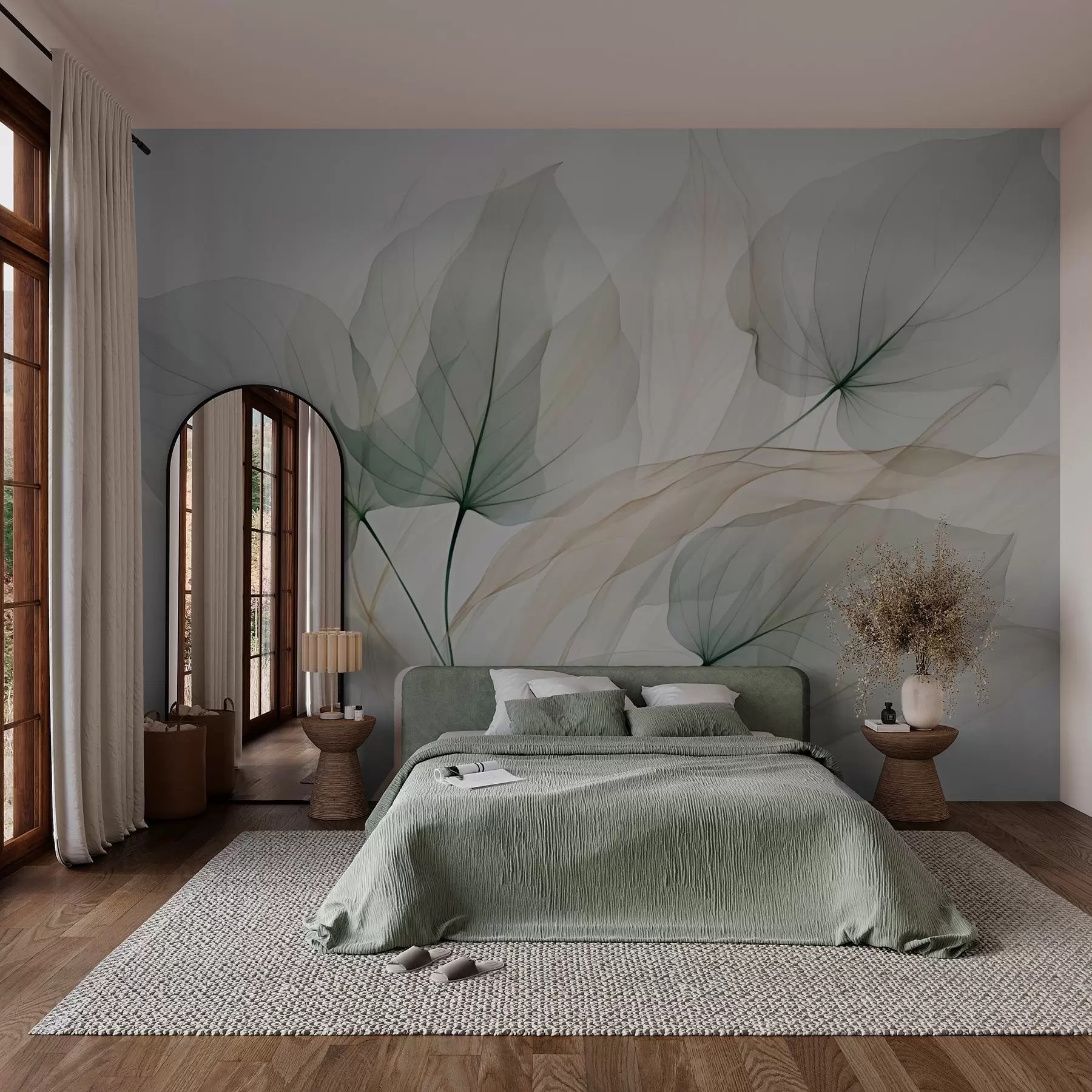 murales de pared Hojas abstractas w03180