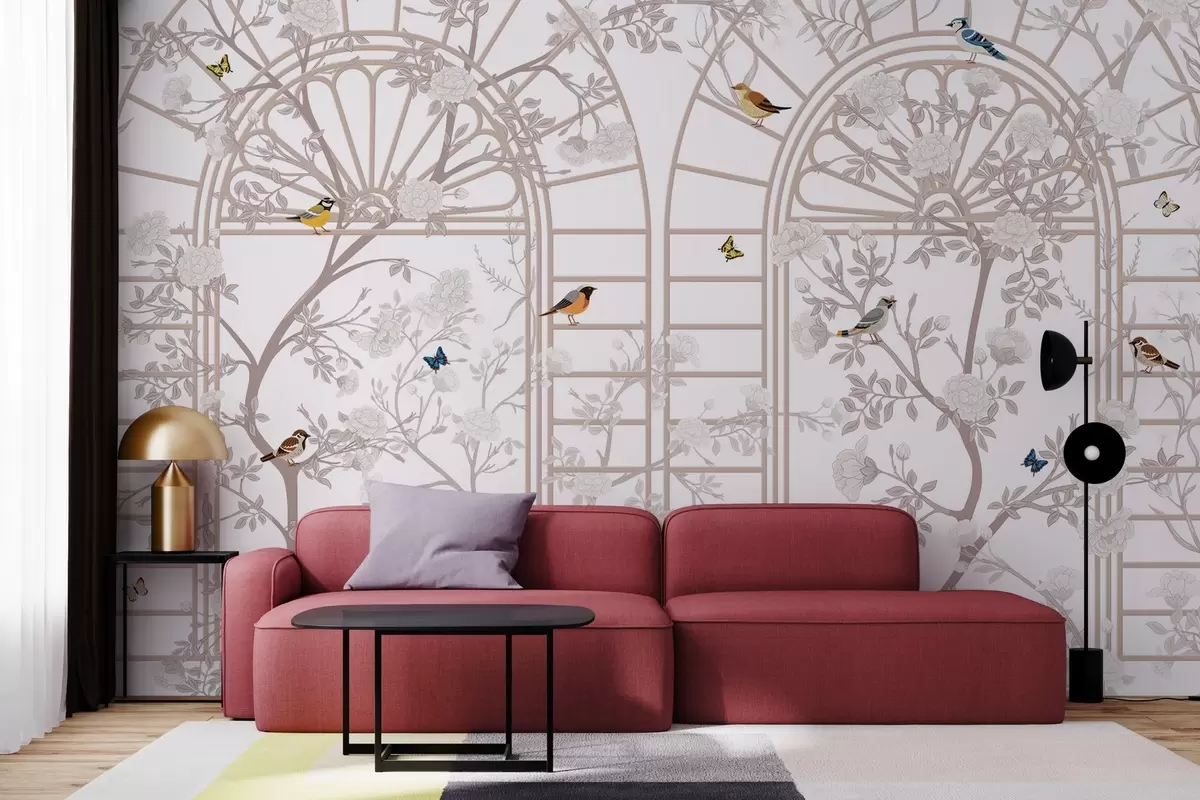 murales de pared Ramas tiernas en arco w03190v2