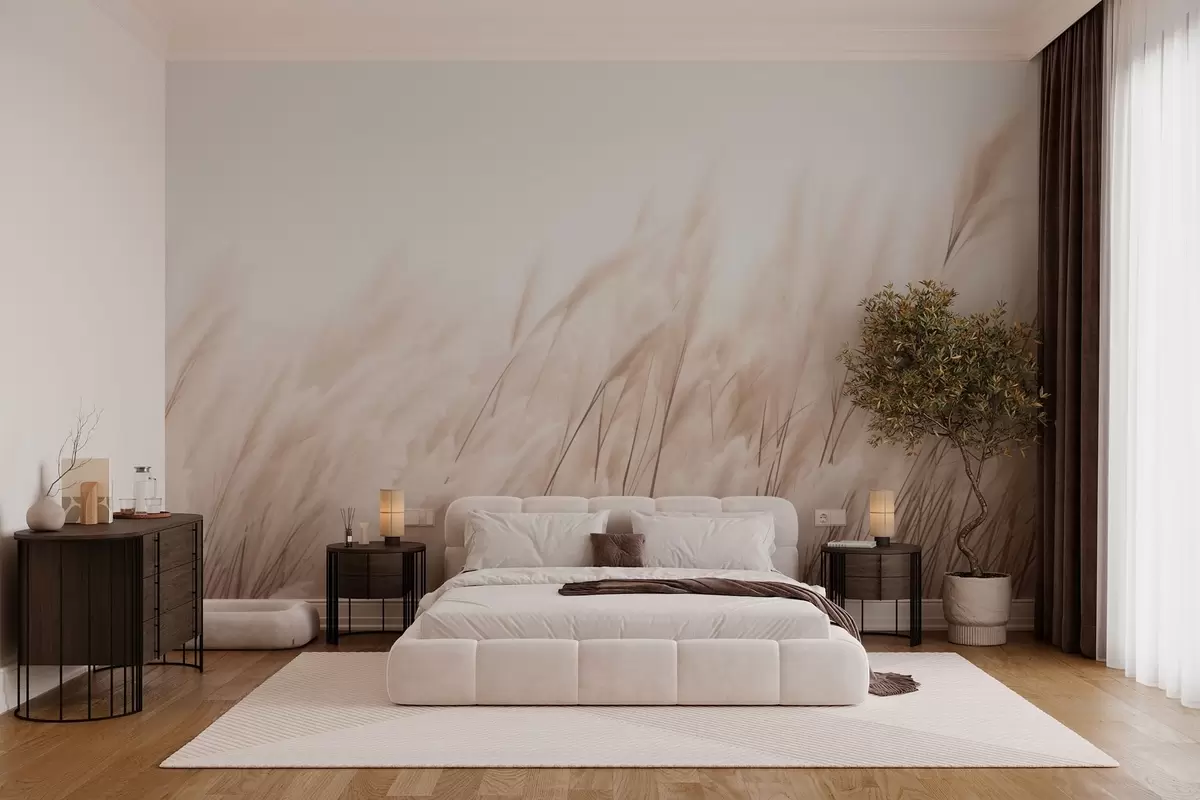 murales de pared Espiguillas en colores pastel w03244v1