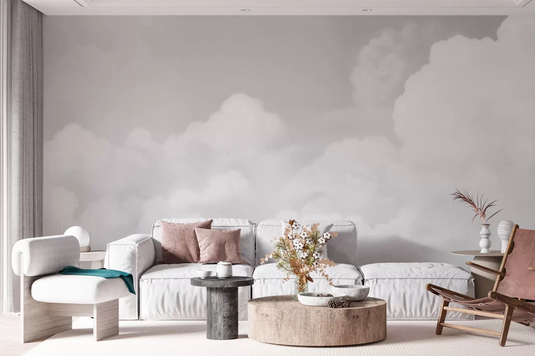 murales de pared Cielo gris y nubes w03301v3