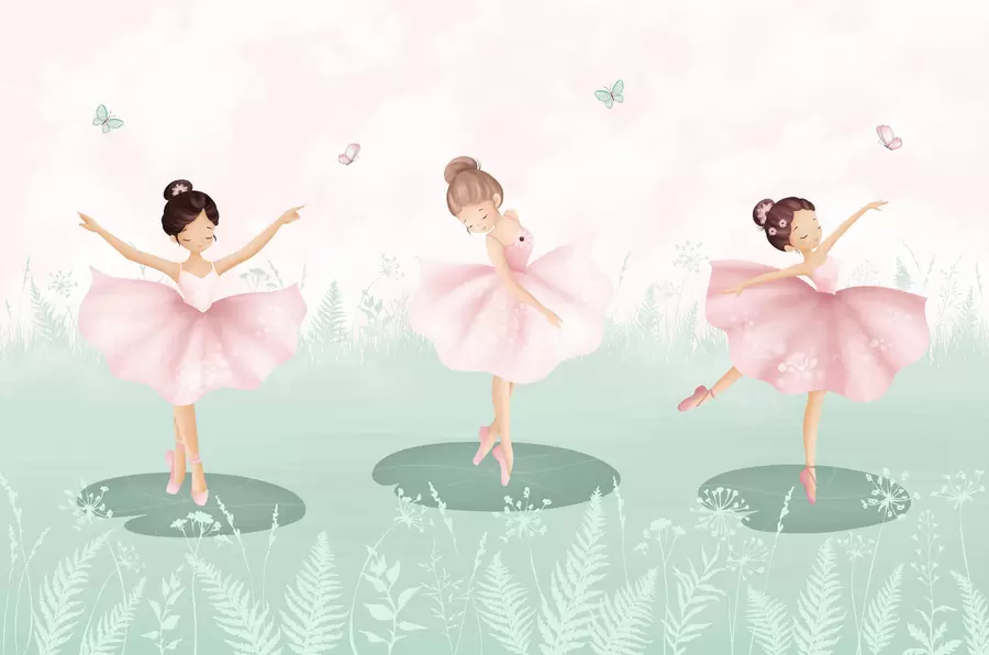 murales de pared Paisaje con bailarinas w03168v2