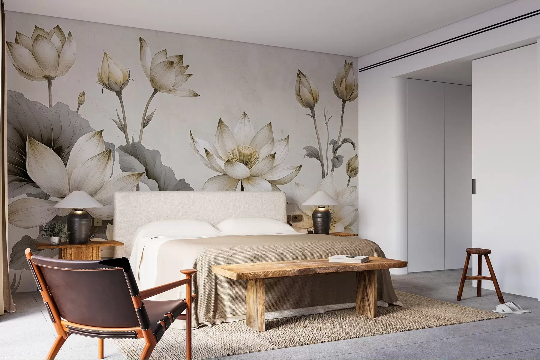 murales de pared Lotos pintados w03332