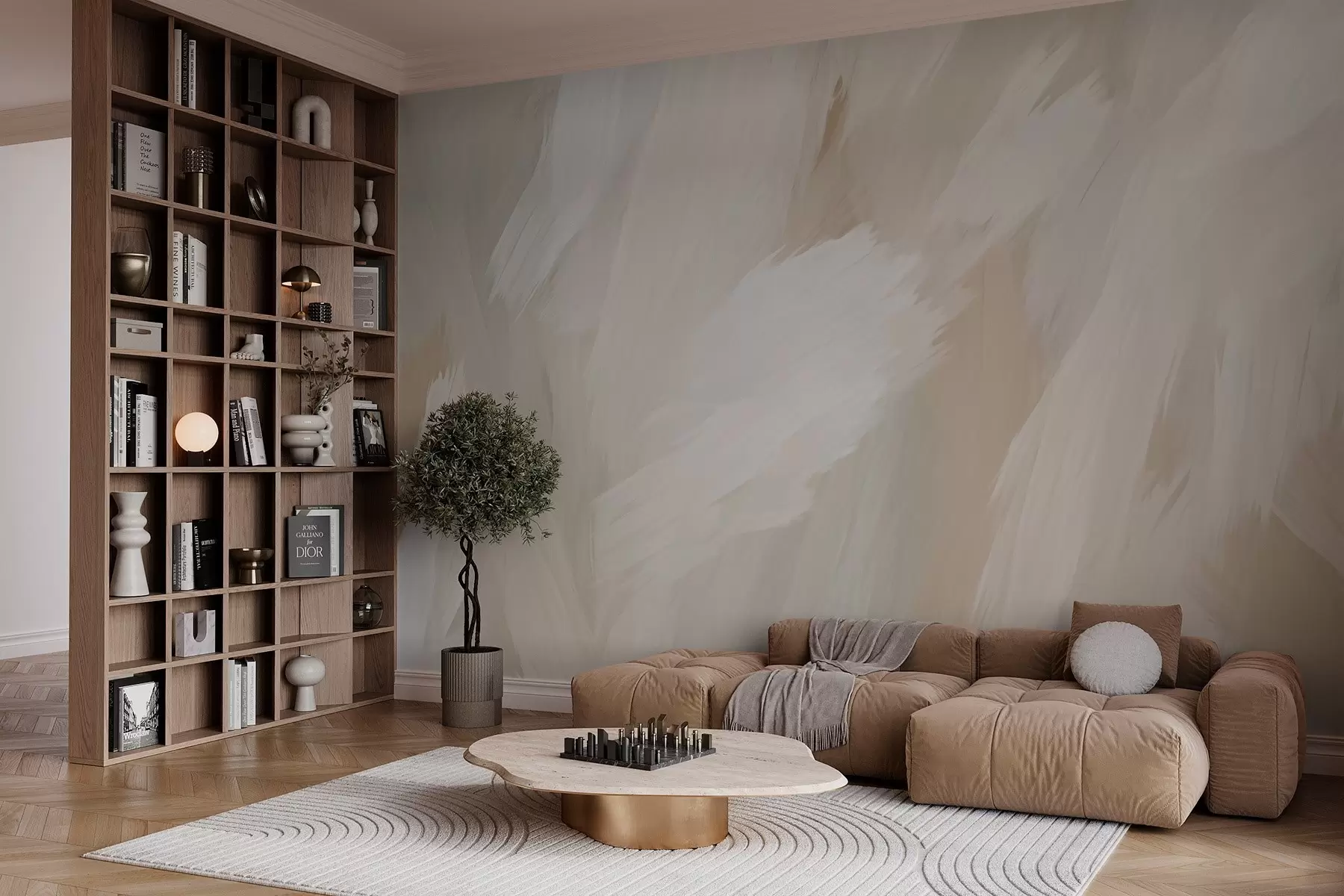 murales de pared Estilo de pinceladas ligeras w03371