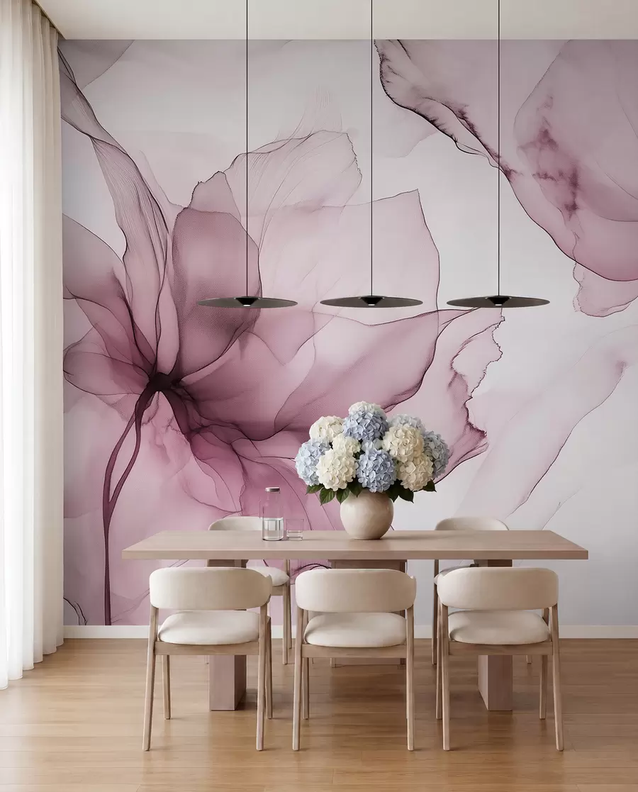 murales de pared Flores en ciruela w03406v1