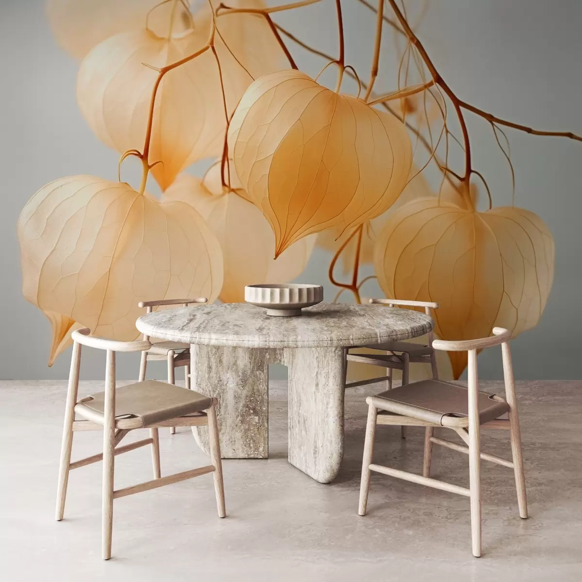 murales de pared Physalis imitación acuarela w03466