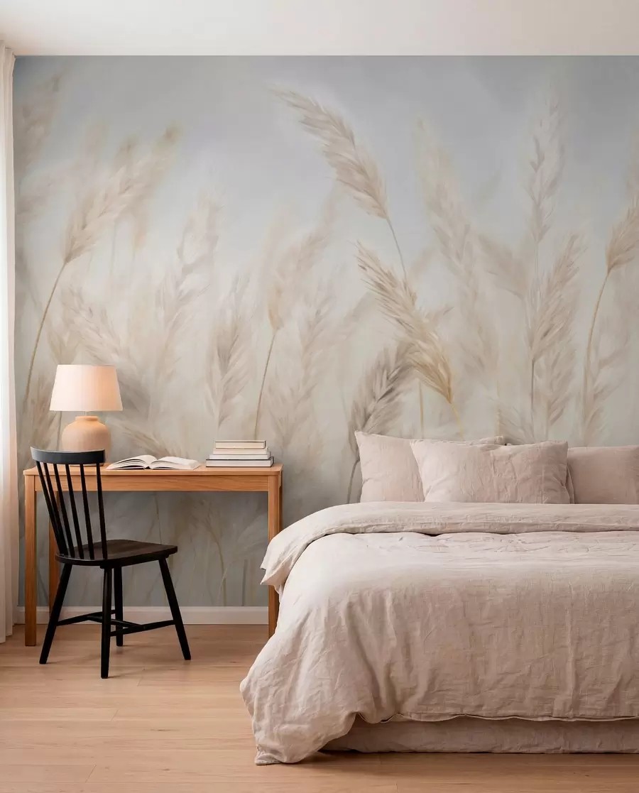 murales de pared Espiguillas contra el cielo azul w03530