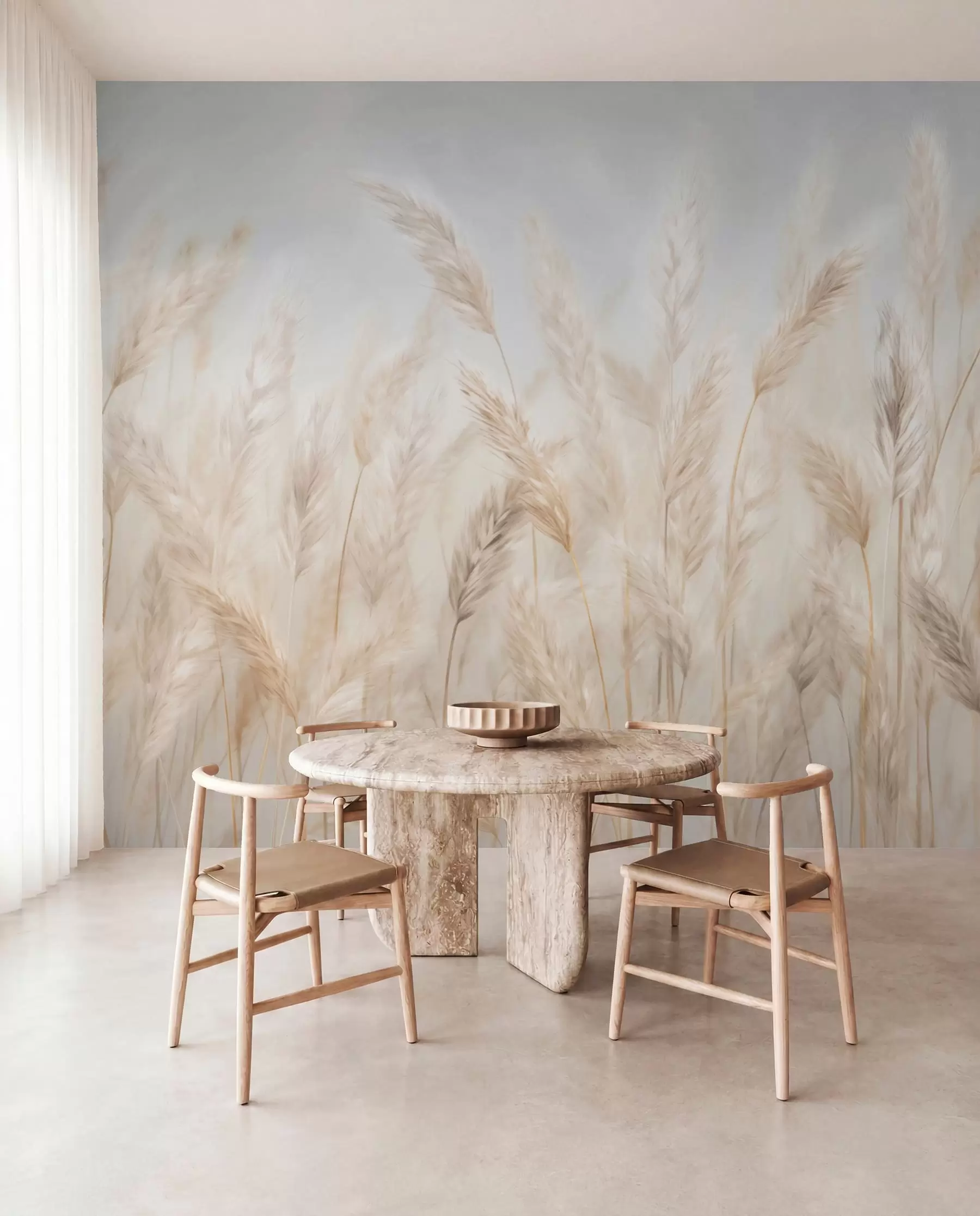 murales de pared Pradera crema w03530