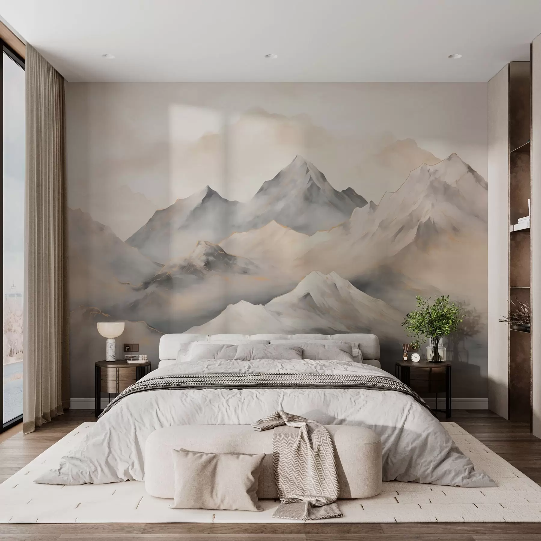 murales de pared Montañas neblinosas w03519
