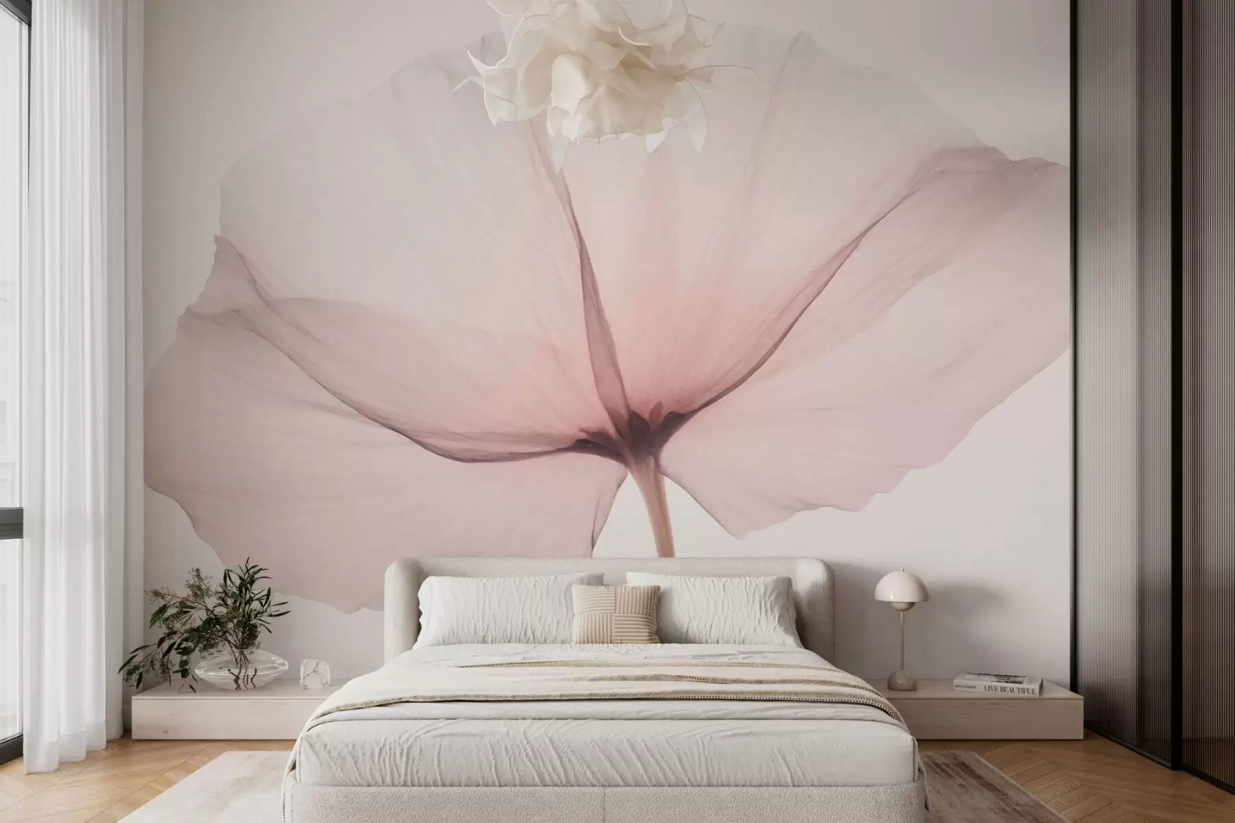 murales de pared Tierna flor rosa w03496