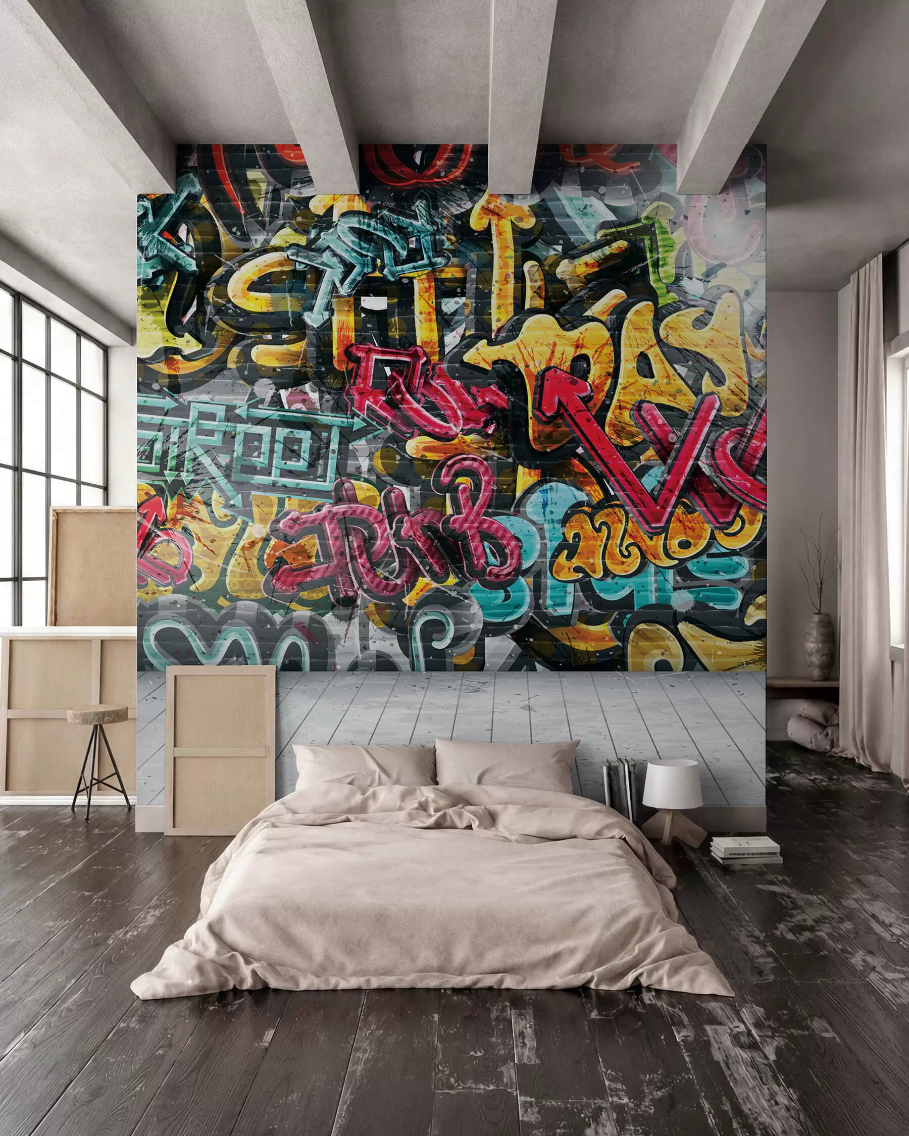 murales de pared Grafiti a todo color u56045