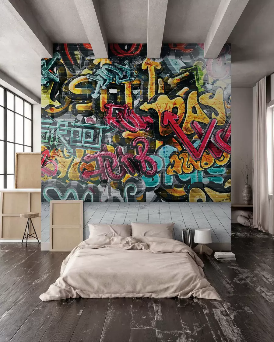 murales de pared Grafiti a todo color u56045