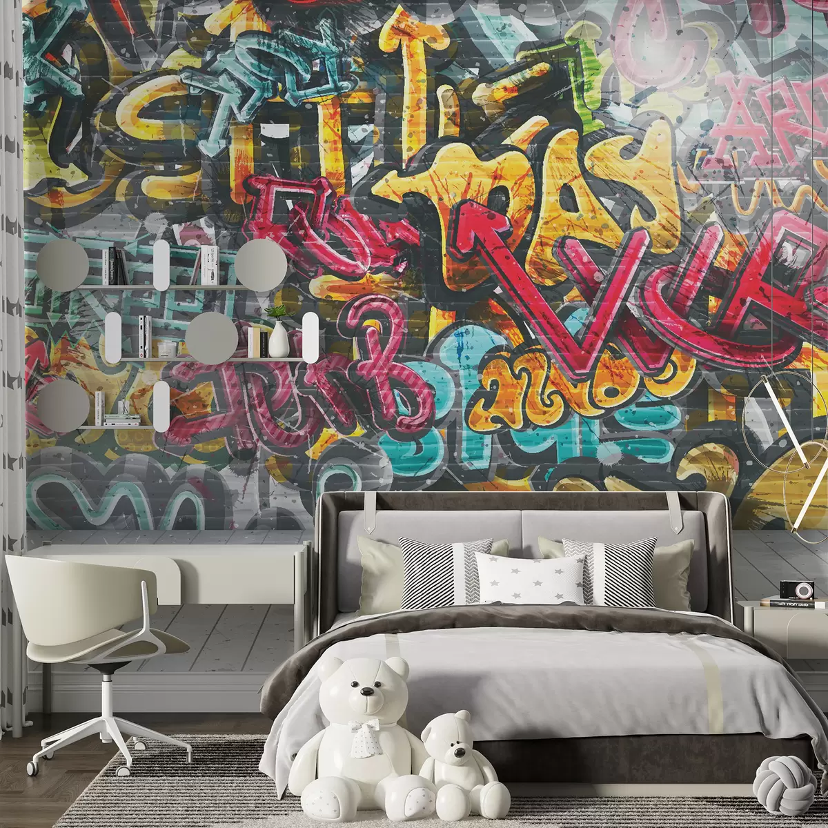 murales de pared Grafiti a todo color u56045