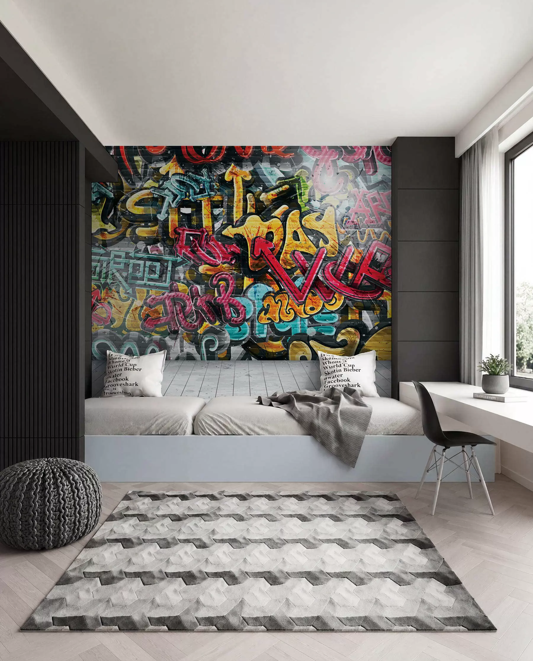 murales de pared Grafiti a todo color u56045