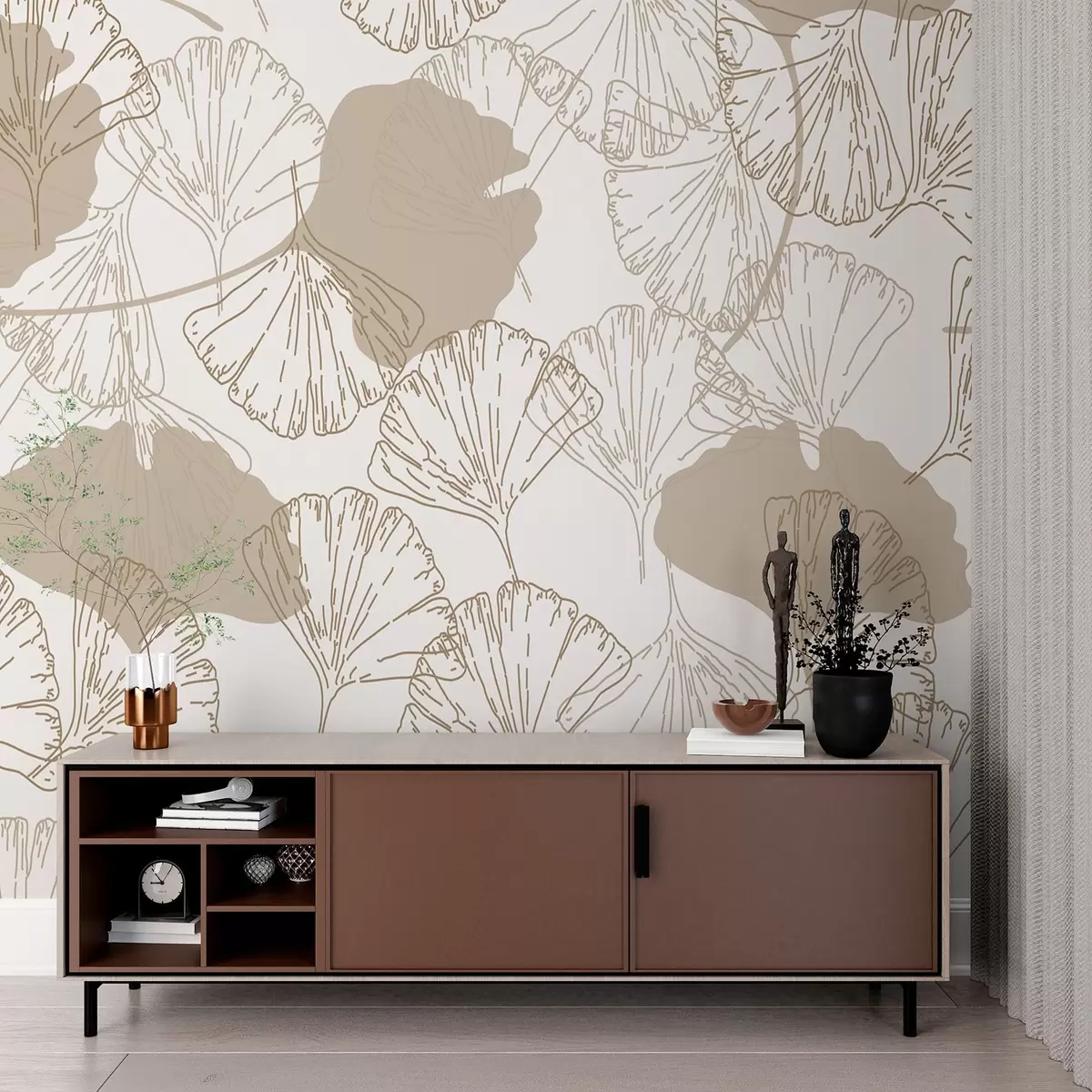 murales de pared Diseño botánico w03500v2