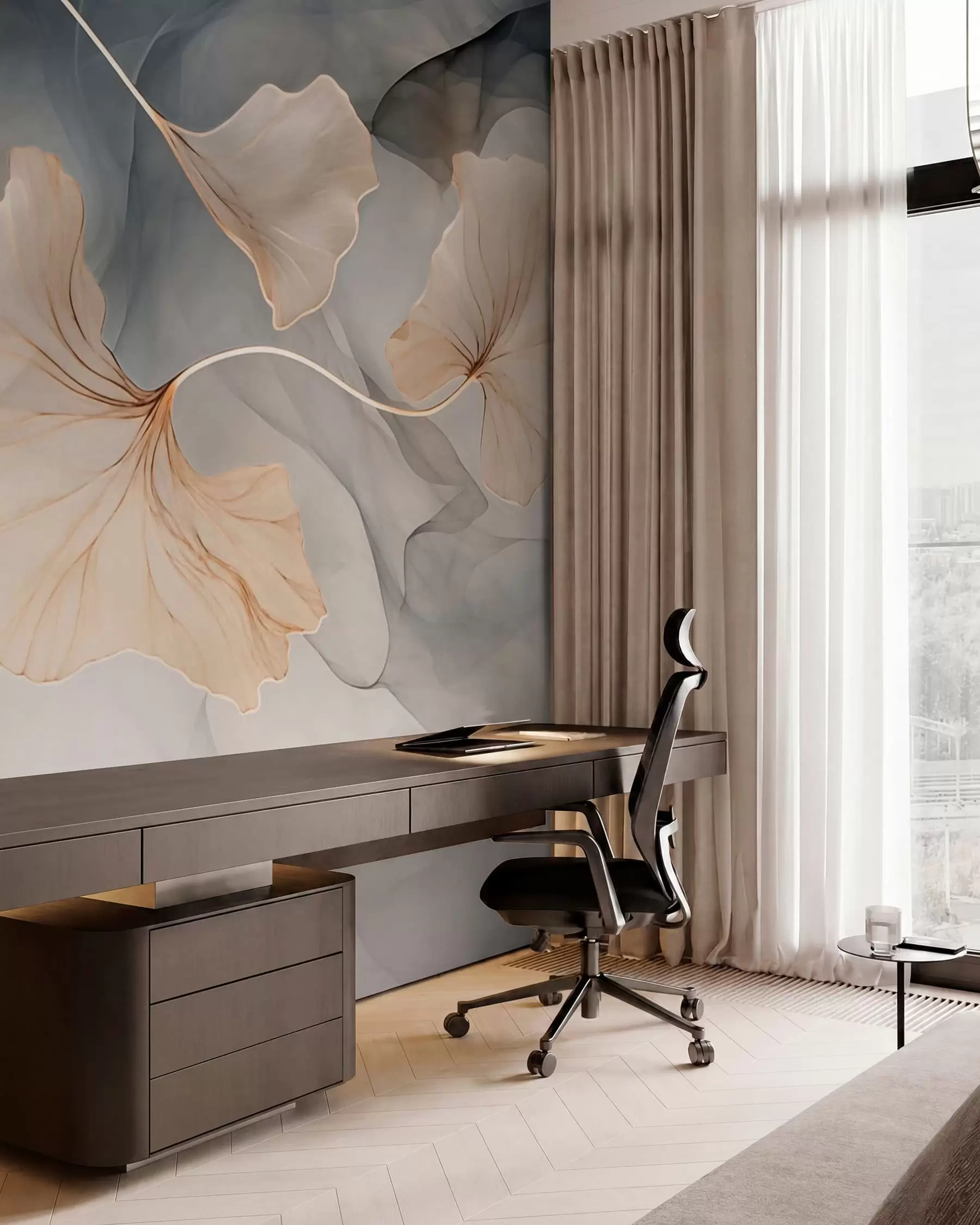 murales de pared Imagen abstracta de ginkgo w03511