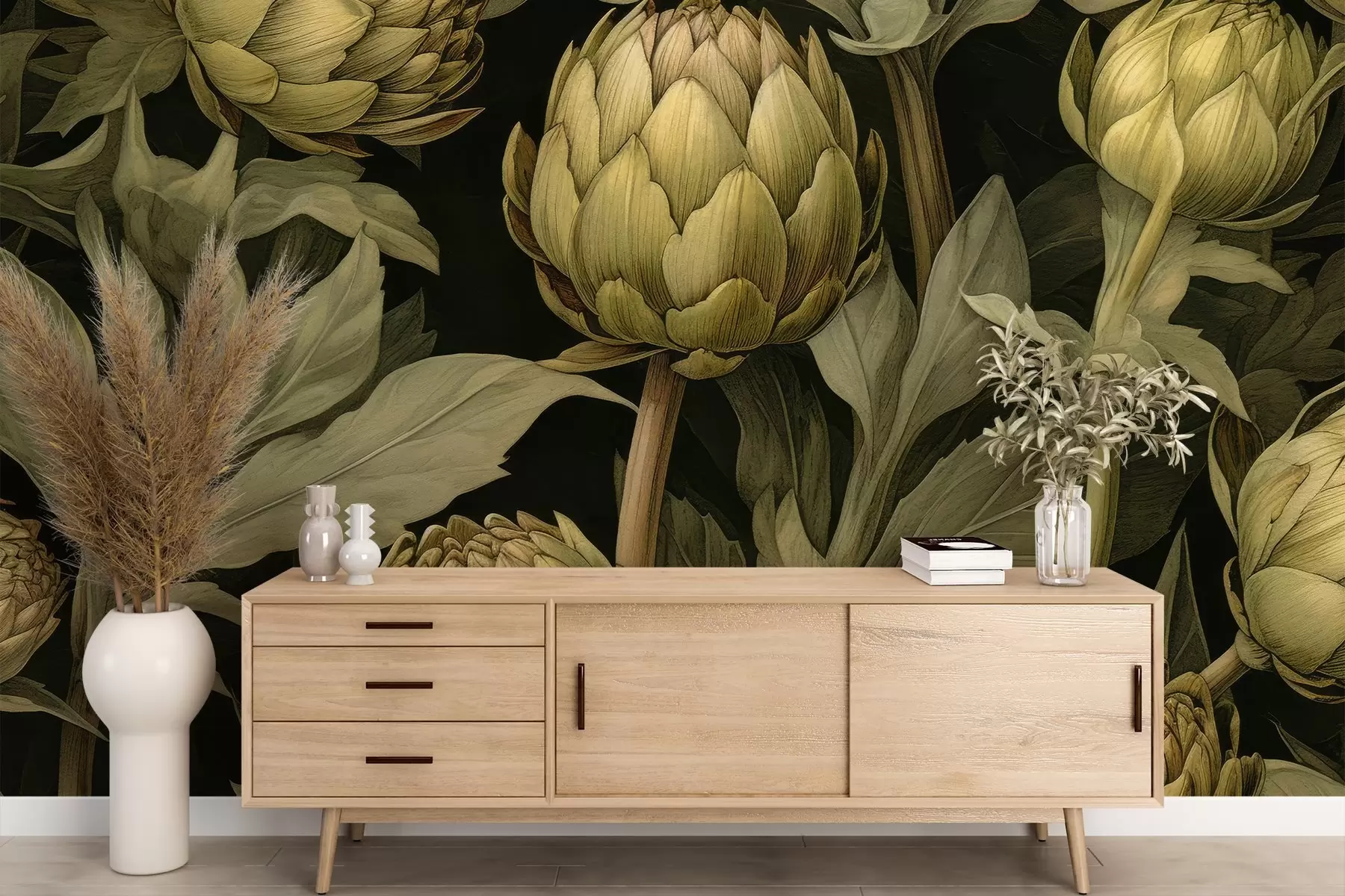 murales de pared Jardín de alcachofas Elegance w03628