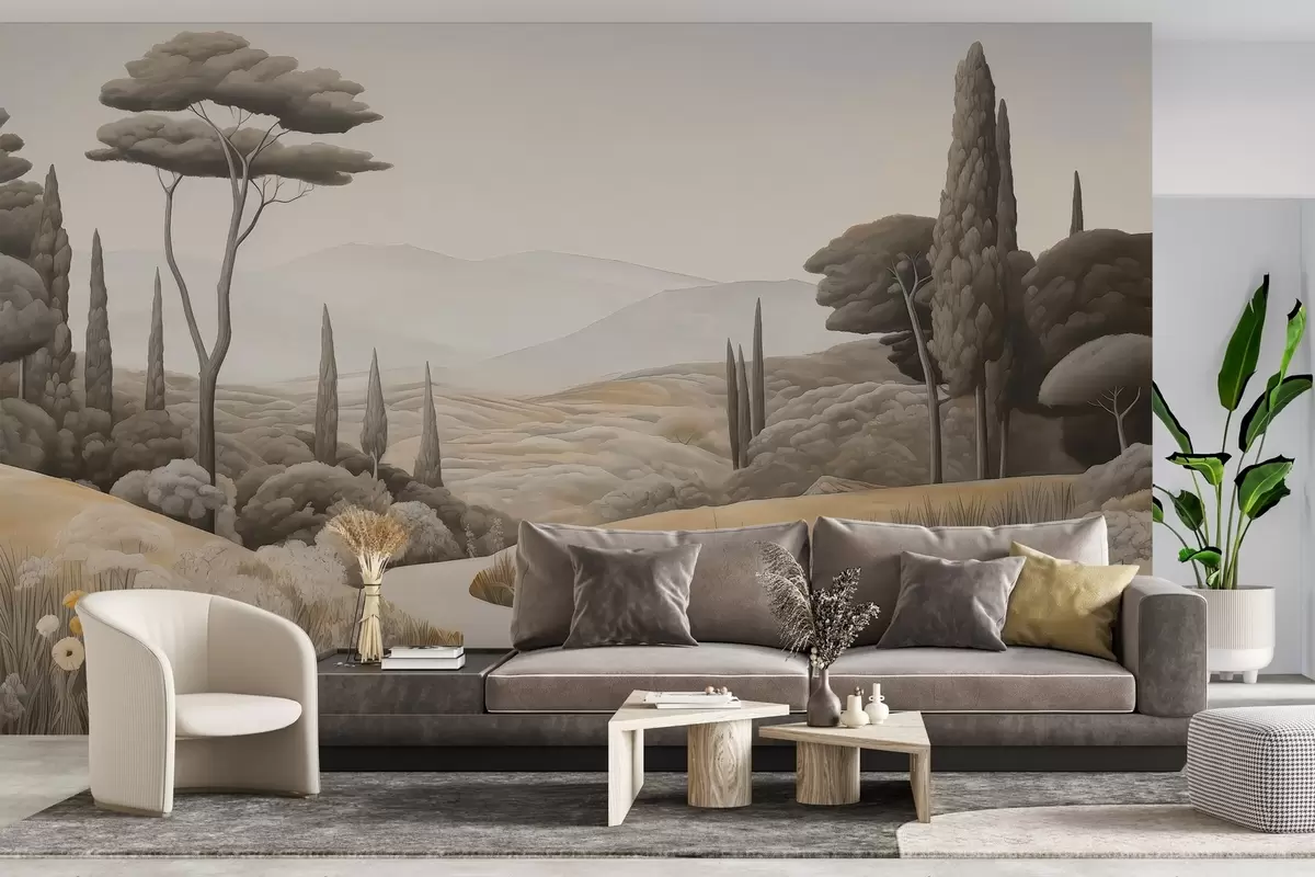 murales de pared Paisaje en acuarela w03659v1