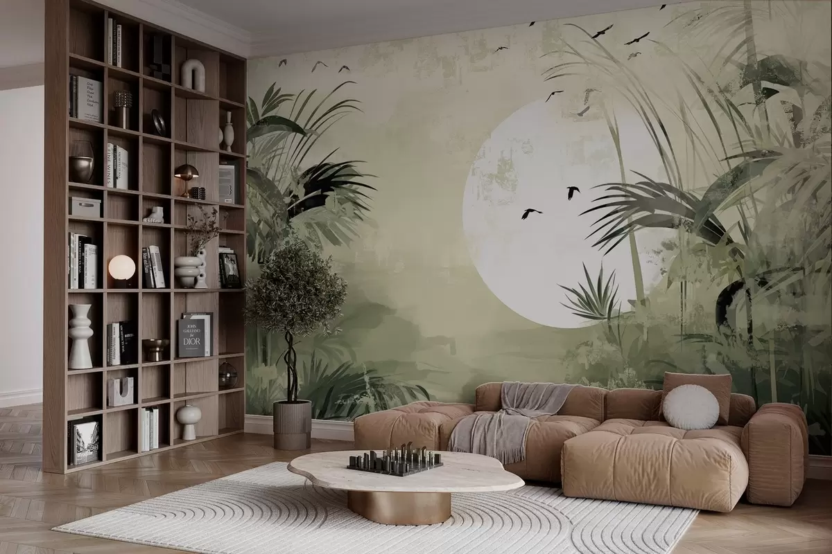 murales de pared Puesta de sol de estilo grunge w03695