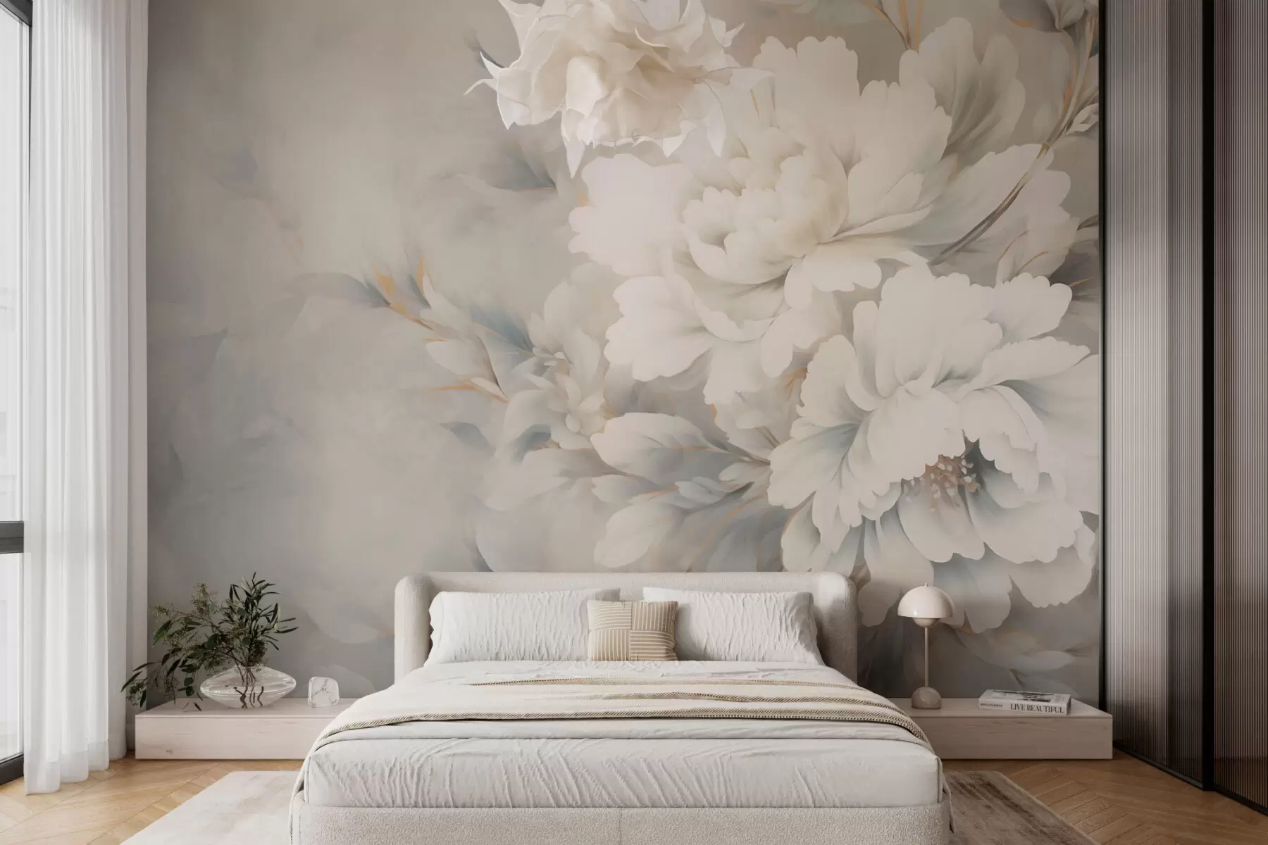 murales de pared Flores de época w03702