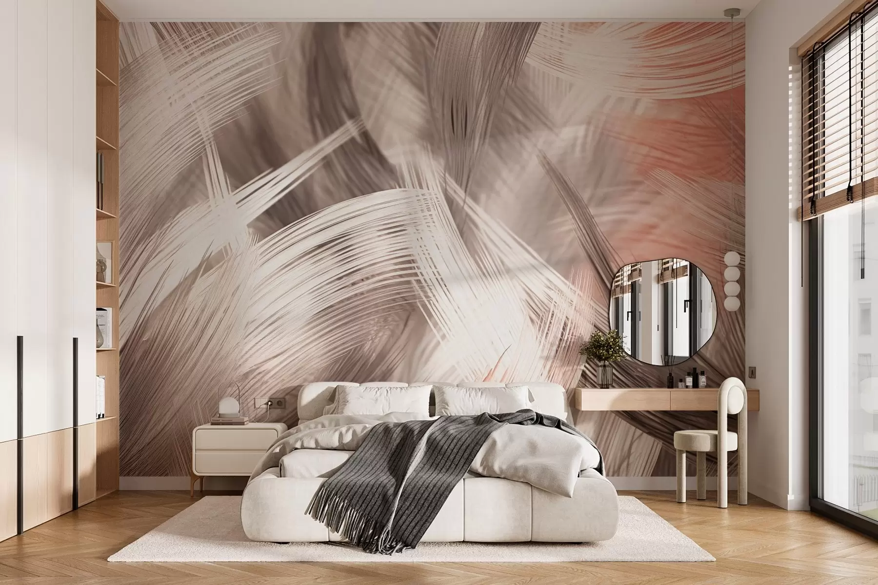 murales de pared Hierba seca abstracta w03737