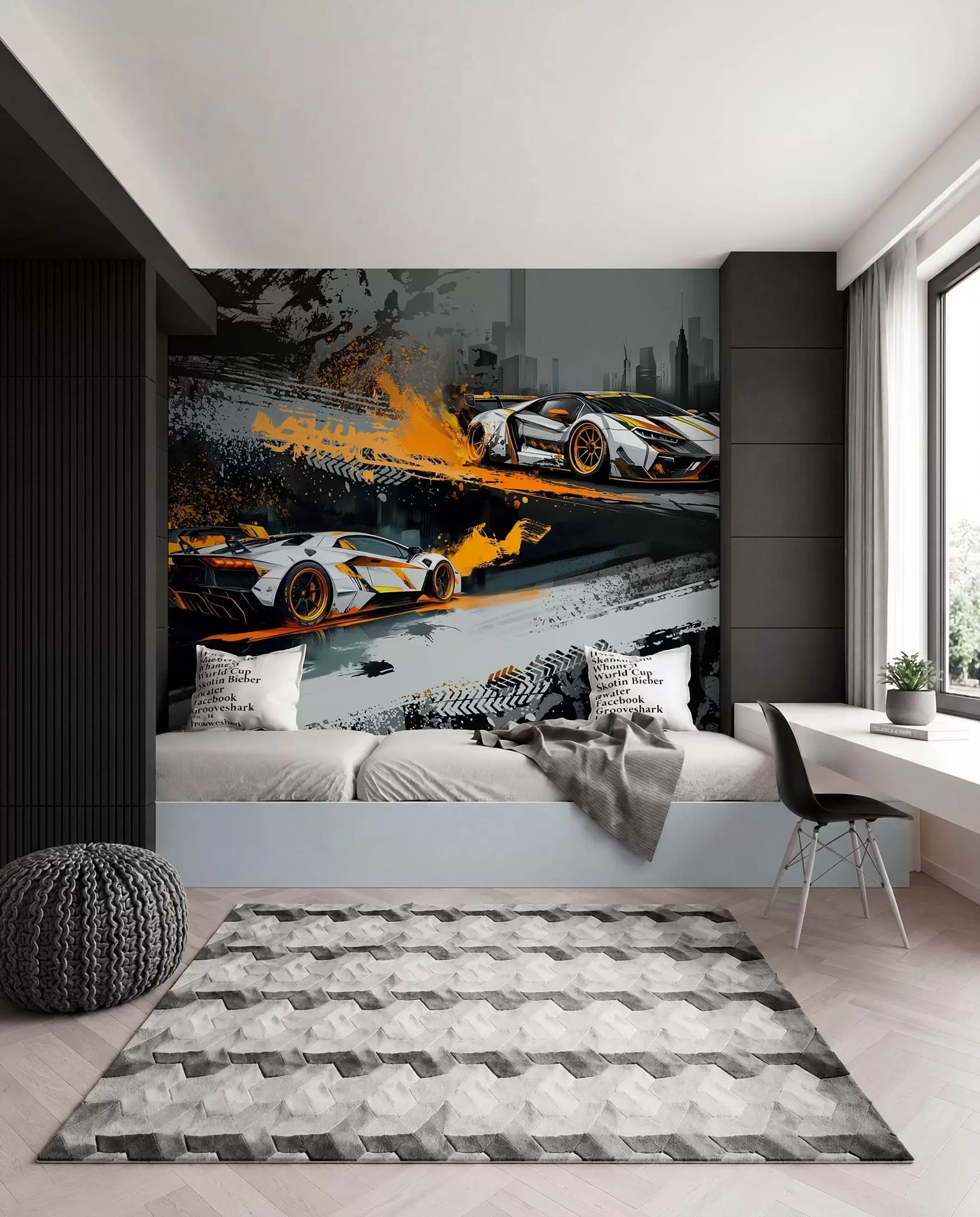 murales de pared Carrera urbana w03721