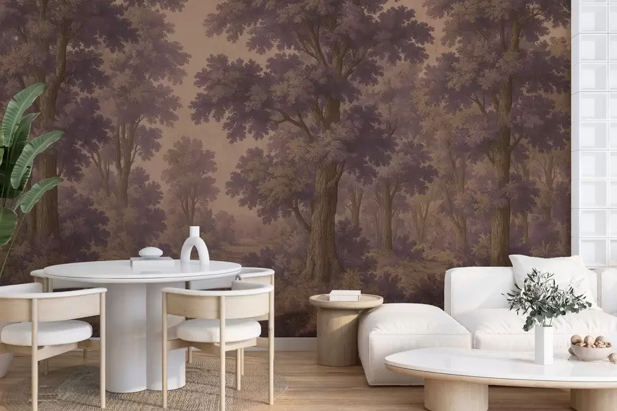 murales de pared Imagen moderna de un bosque en estilo grunge w03822v1
