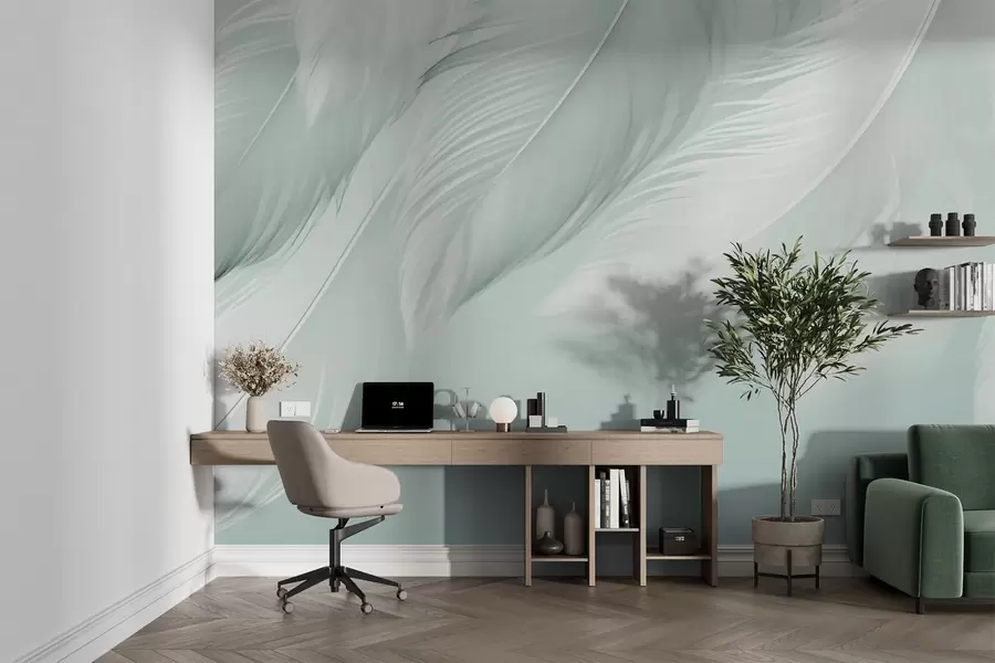 Murales de pared Plumas blancas w03833 murales de pared Plumas blancas w03833