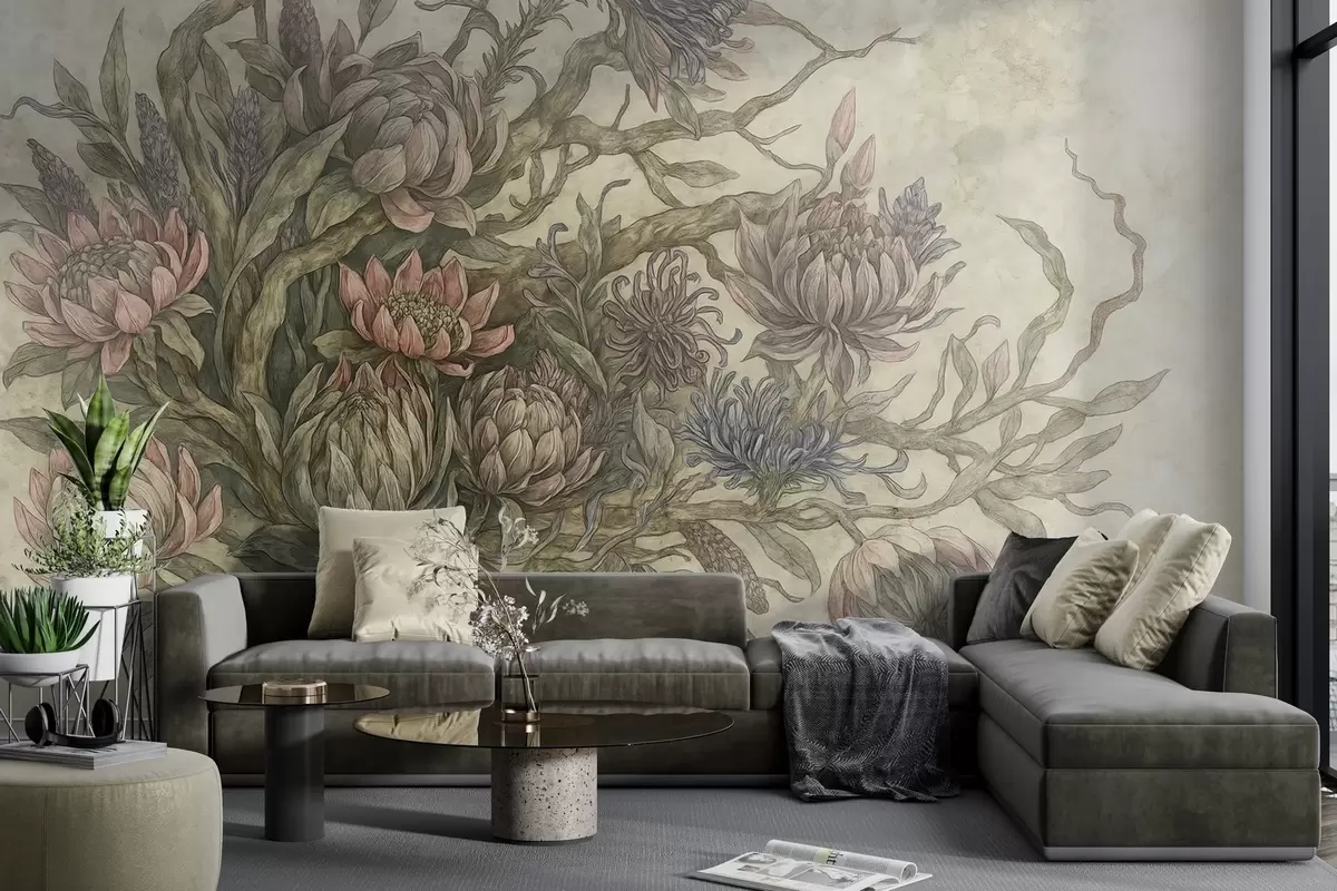 murales de pared Flores caprichosas w03975