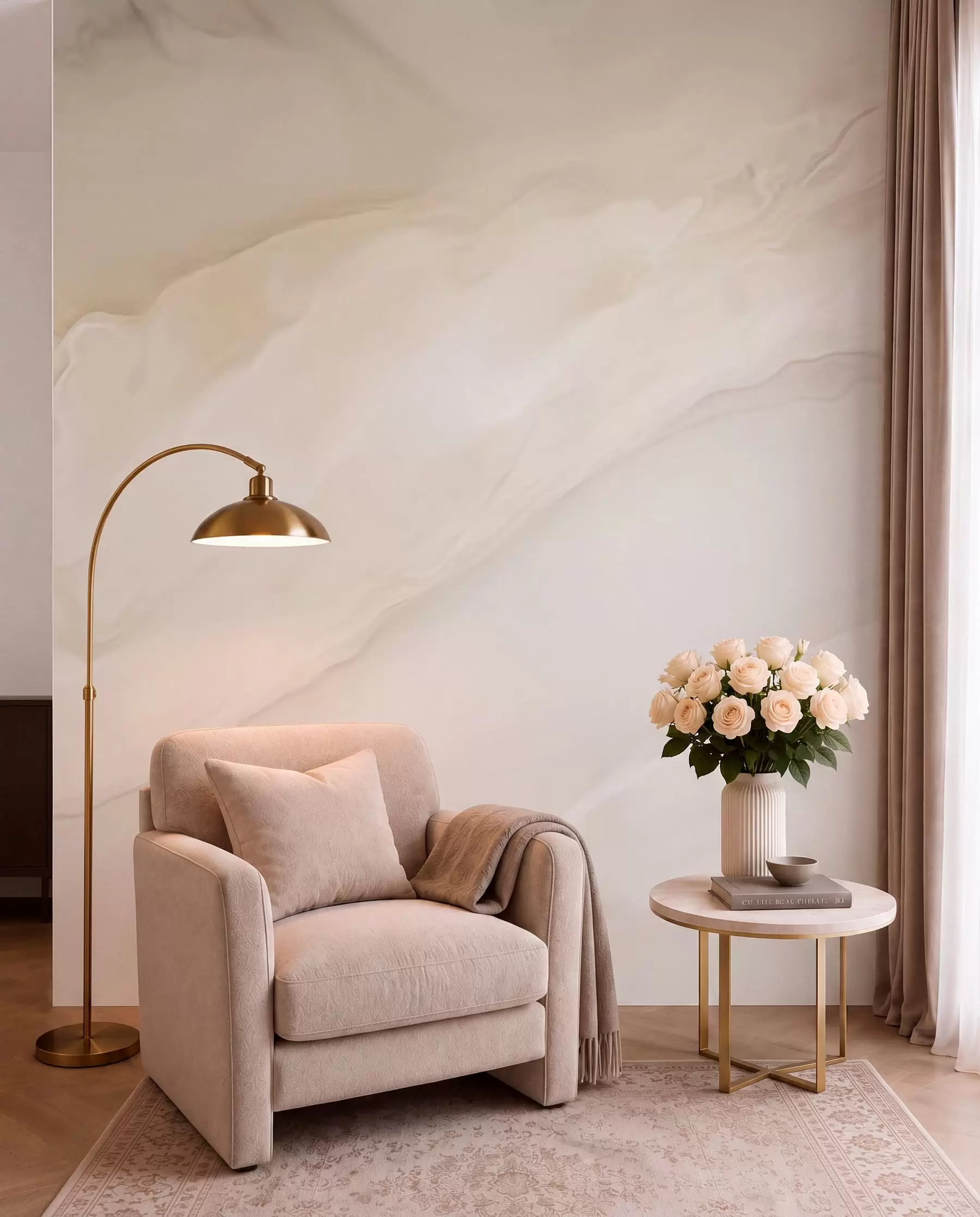 murales de pared Ondas de arenisca clara w03922
