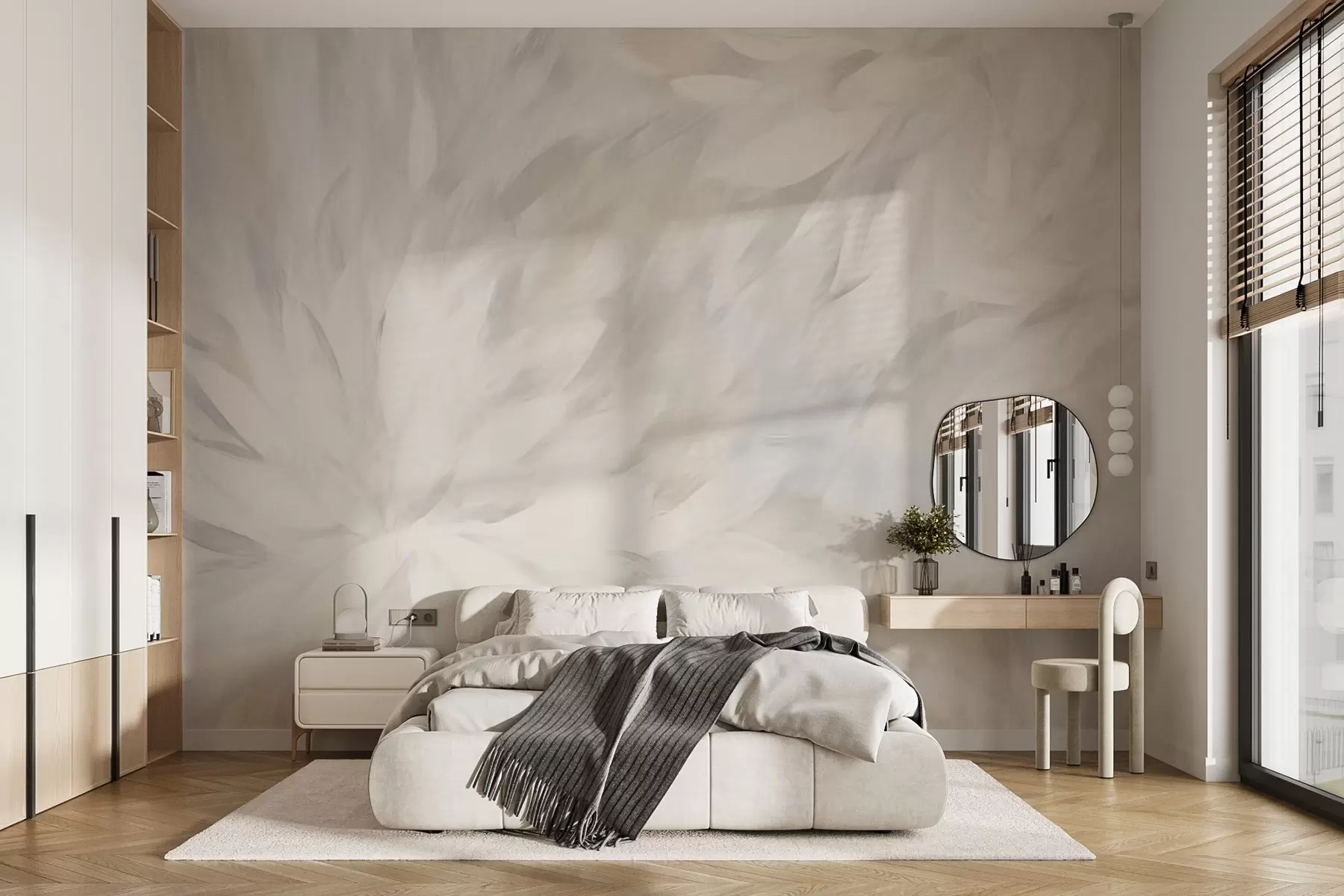 murales de pared Flores en estilo de trazos suaves w03986