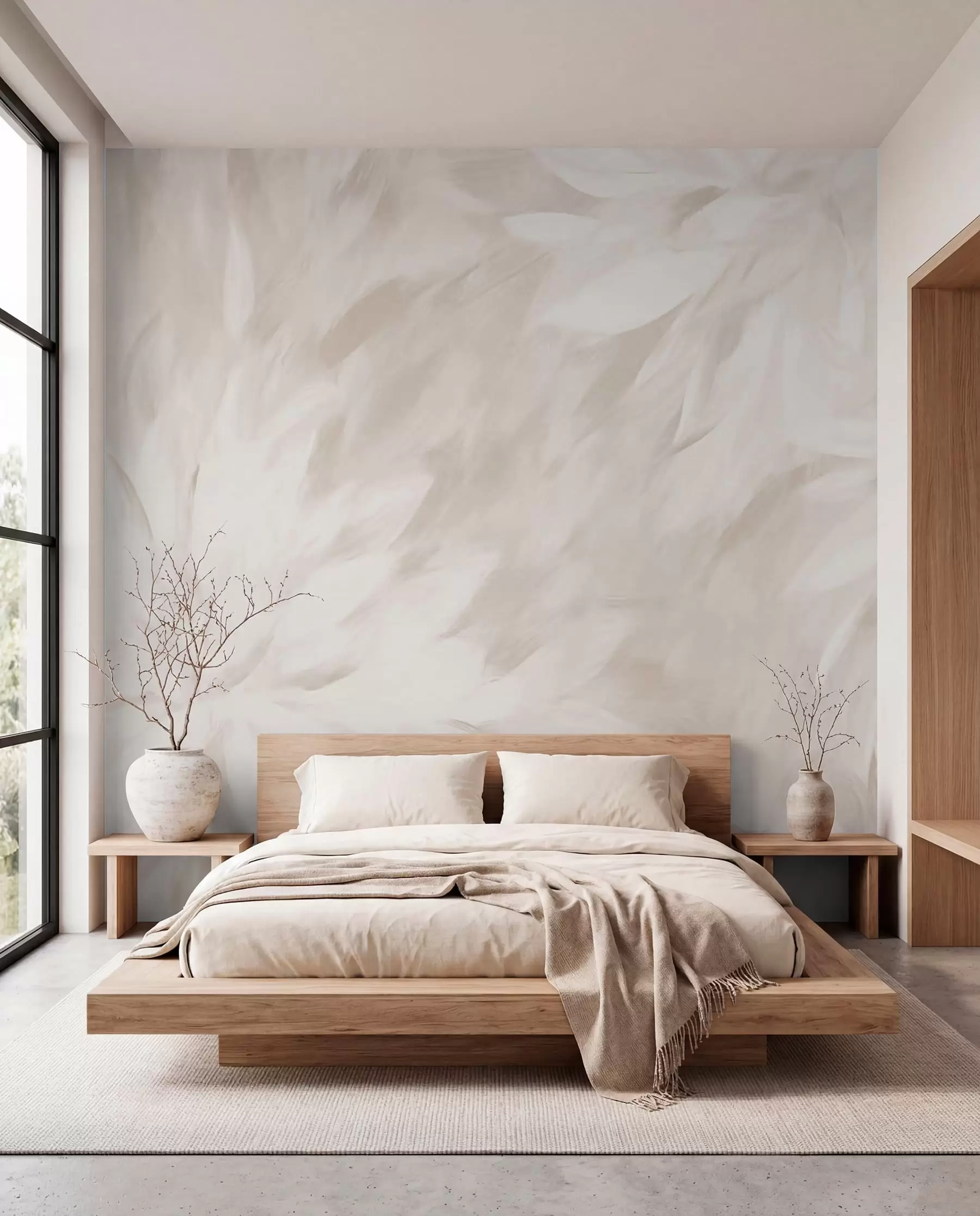 murales de pared Flores en estilo de trazos suaves w03986v2