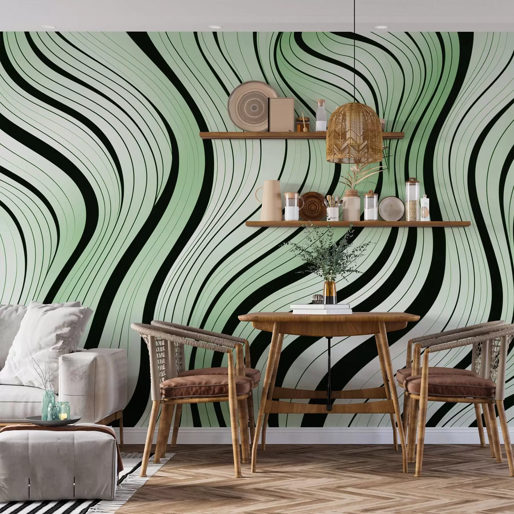 murales de pared Ondas abstractas w04022v3